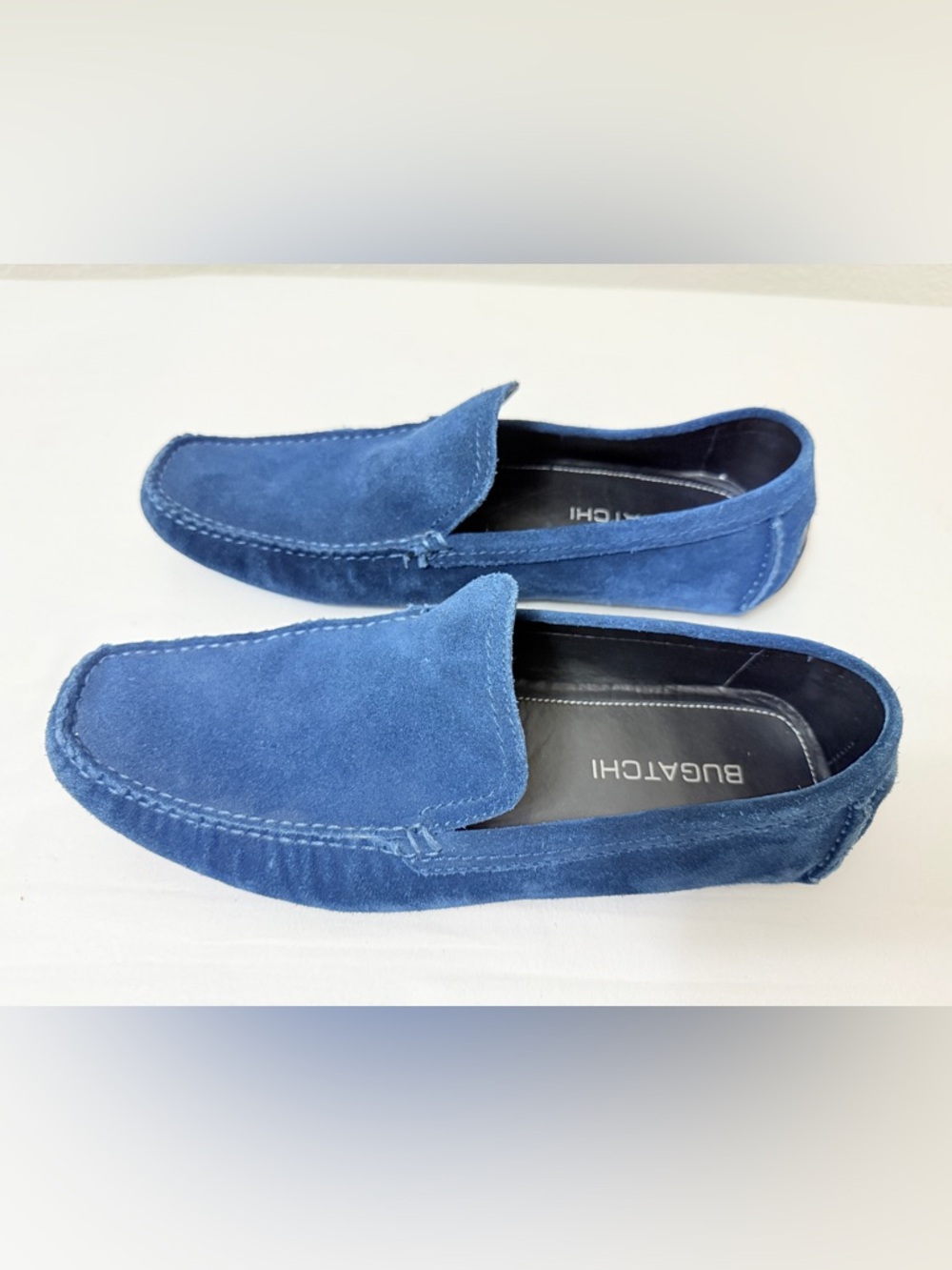 Bugatchi Men’s Blue Suede Driving Loafers Moccasins Size 10